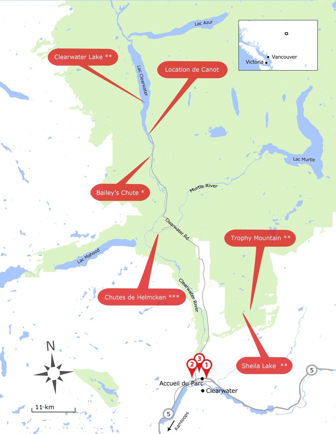 Wells Gray Provincial Park Map